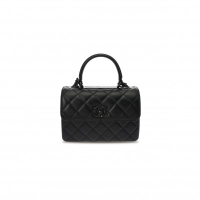 CHANEL TRENDY CC LAMBSKIN FLAP BAG A92236 B08960 94305 (25*17*9cm) 
